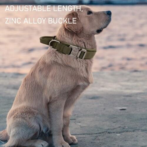 Military Tactical Dog Collar German 1.5inch Medium Large Dog Collars For Walking Training Duarable Dog Collar Control Handle