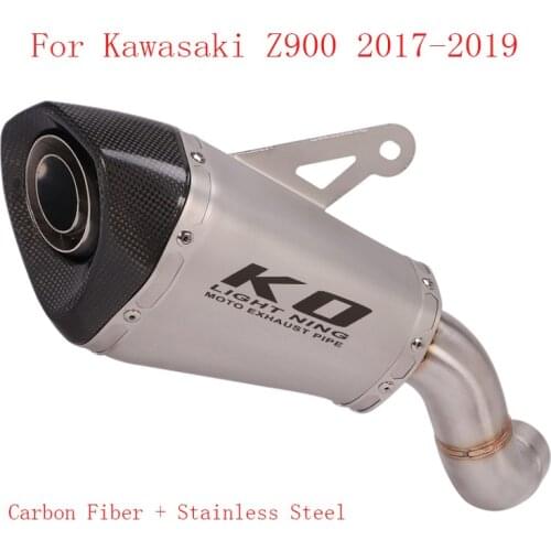 Motorcycle Exhaust System Baffle Muffler Escape Tip Pipe Exhaust System for Kawasaki Z900 2017 2018 2019