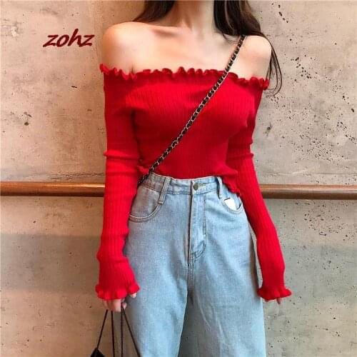 Женские пуловеры с открытыми плечами Zohz China At AliExpress