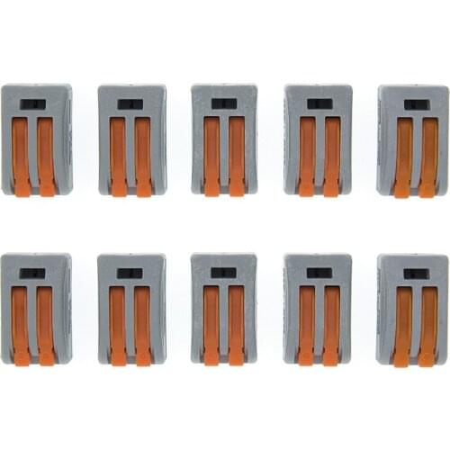 10Pcs Type 222-412 Universal Compact Wire Wiring Connector Conductor Terminal Block With Lever 28-12