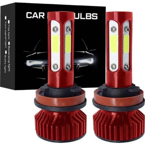 2pcs Mini Led V4 36W 6000K 8000K H11 H8 H9 9005 9006 Led 10000LM High Power Headlight Led Bulb No Fan Lamp for Car 2PCS White