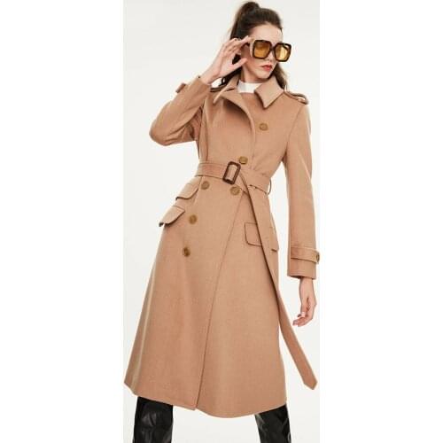 2020 Winter Fashion Classic Overcoat Thick Woolen Elegant Long Coat OL Jackets Women Streetwear