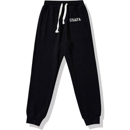 380g 100% Cotton Heavy Weight Men America Casual Wear Thicken Fleece Tapered Sweatpants Elastic Waist Casual Loose Sport Trouser