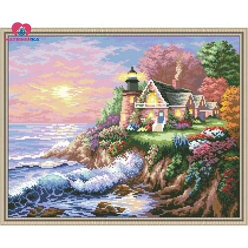 45x35cm bead embroidery Landscape sea beaded cross stitch patterns beadwork beads bead embroidery kit needlework embroidery