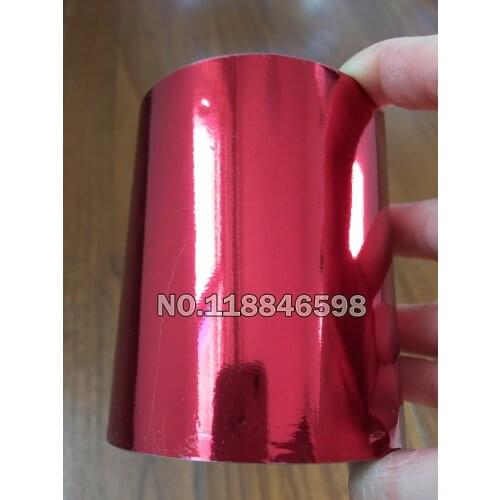 8CM Width 120M Length Hot Foil Paper Stamping Red Color One Roll DIY Package Box and Plastic Material