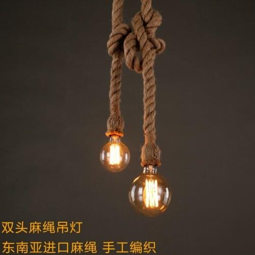 American Village Loft Rope Pendant Light For Dining Room Restaurant Bar Cafe Droplight Drop pendant lights
