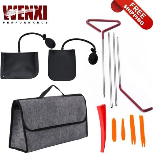Car Window Door Key Lost Emergency Kit Inflatable Air Pump Air Wedge Non Marring Wedge Storage Long Reach Grabber For Truck