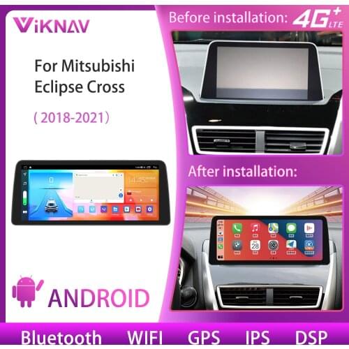 12.3 inch Android System Car Radio For Mitsubishi Eclipse Cross 2018 -2021 GPS navigation Stereo Auto Player Carplay 2 din