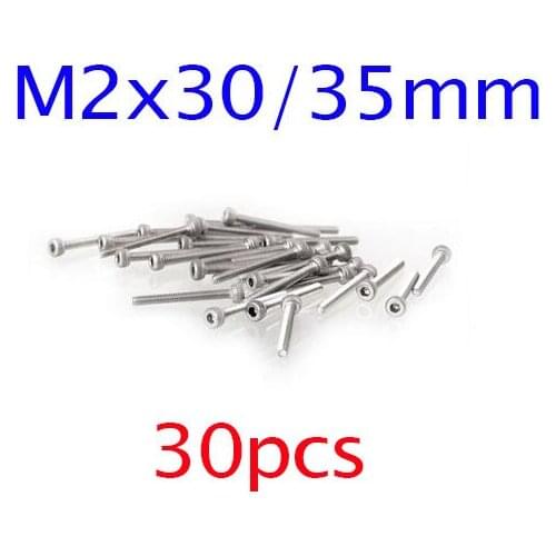 Free Shipping 30pcs M2 Hexagon socket head cap screws 30mm/35mm