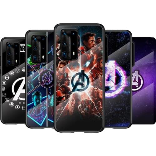 Tempered Glass Cover Marvel Avenger A For Huawei P40 P30 P20 P10 Pro Plus Lite 5G 2019 Phone Case