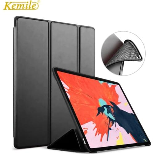 Kemile for iPad Pro 11 Case,Auto Sleep Wake up Stand soft TPU Protective Cover For iPad Pro 11 inch Case Support Attach Charge