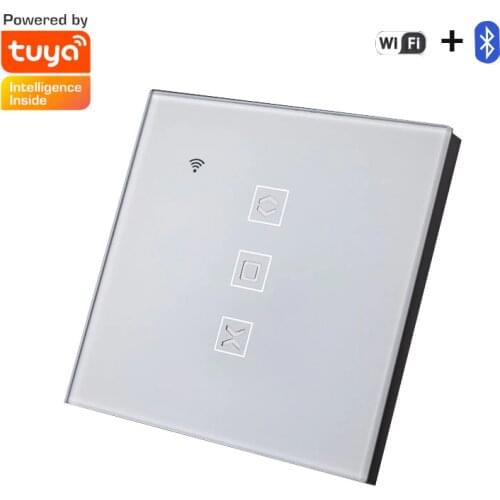 600W Voice Control Electric Curtain Switch Tuya Smart US/EU WiFi+Bluetooth Mobile Phone Remote Touch Curtain Switch Dropshipping