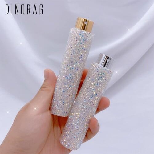 10ML Perfume Spray Bottle Refillable Bottles Travel Handmade Irregular Rhinestones luxury Atomizer Empty Spray Bottle Dropship