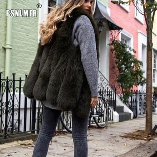 Hot Sale Sleeveless Water Drop Shape British Style Office Lady Plus Size Real Fox Fur Vest Womens Pretty 100% Real Fur Coats