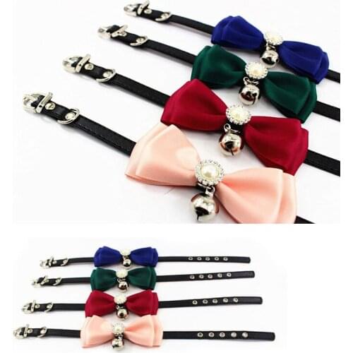 Hot Sales Pet Supplies Retro style Dog Tie Wedding Accessories Dogs Bowtie Collar Christmas Grooming Rhinestone Decoration