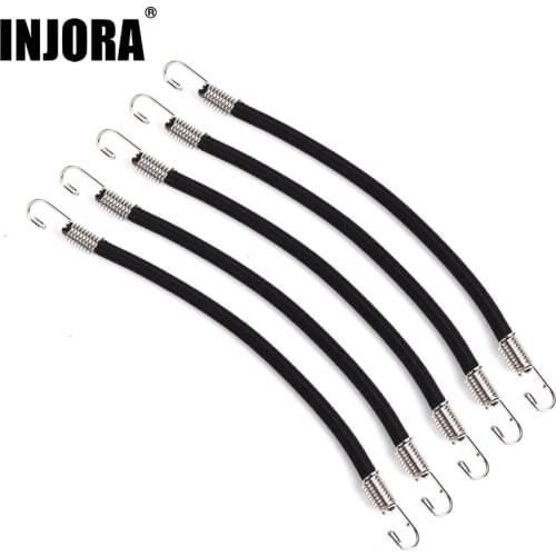 INJORA 5Pcs Elastic Roof Rack Rope/ Luggage Cord for RC Car Crawler Axial SCX10 II 90046 Tamiya CC01 D90 Traxxas TRX-4