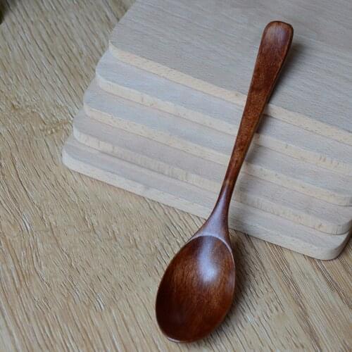 Simplicity Wooden Spoon Bamboo Kitchen Cooking Utensil Tool Soup Teaspoon Catering Kids Spoon Kitchenware For Rice Soup 1PCS
