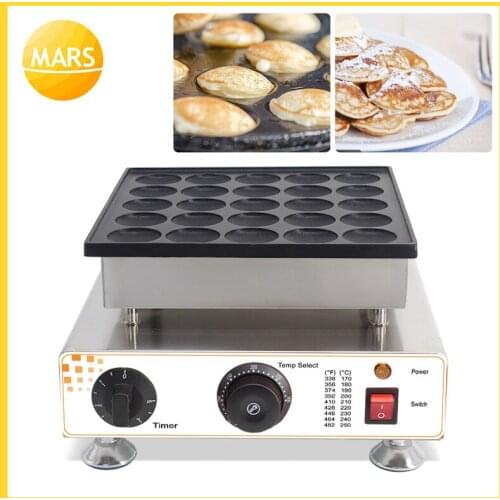 Mars Electric 220V 110V 25pcs Poffertjes Grill Dutch Waffle Iron Mini Pancake Machine for sale