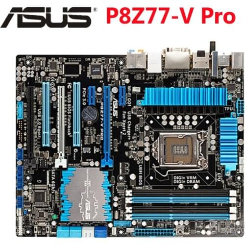 Original ASUS P8Z77-V Pro 1600Mhz DDR3 LGA 1155 Motherboard ATX 32GB PCI-E X16 Desktop Computer PC Mainboard Plate P8Z77V Used