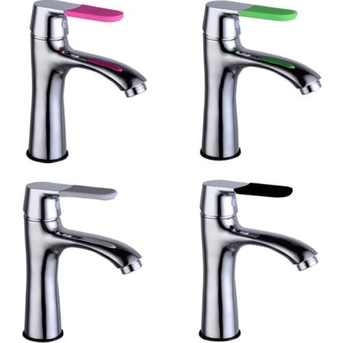 Bathroom Basin Faucet Copper Vessel Sink Tap Single Hole Multi Color Hand Cover Hot and Cold Water Mixer Tap Crane Washbasin Tap