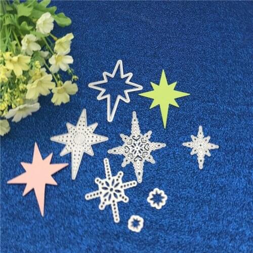 Metal Cutting Dies 7pcs/Set snowflake Starlight Stencils for DIY Scrapbooking/photo album Decorative Embossing DIY Paper Cards