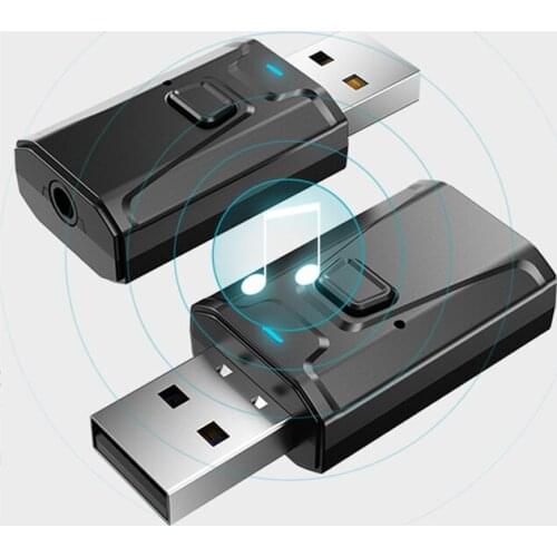 Mini USB Wireless Bluetooth 5.1 Receiver Adapter Music Speakers 3.5mm AUX Car Stereo Audio Adapter For Car TV PC Headphone