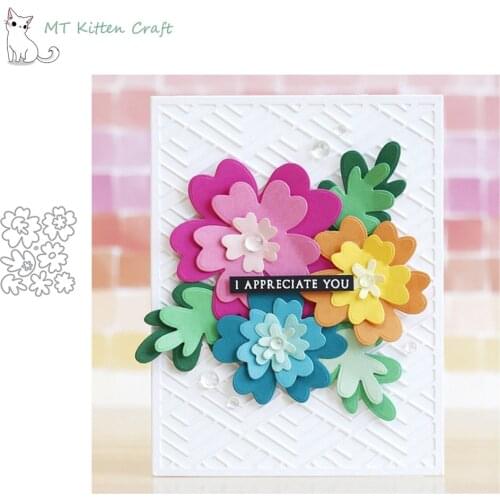 MT Craft Metal Cutting Dies Various flowers Scrapbooking Photo Album Decorative Embossing Stencils Paper Cards Crafts Die Cuts