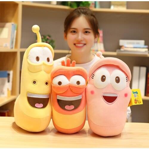 Cartoon Funny Insect Slug Creative Larva Plush Toys Stuffed Soft Animation Pillow Doll For Girls Kids Friends Birthday Gifts