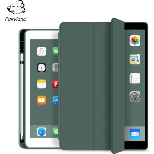 TPU Soft Tablet Case For iPad Mini 5 Protective Back Cover Flip Leather Stand Holder For iPad 9.7 10.2 Pro10.5 11 Air10.5 inch