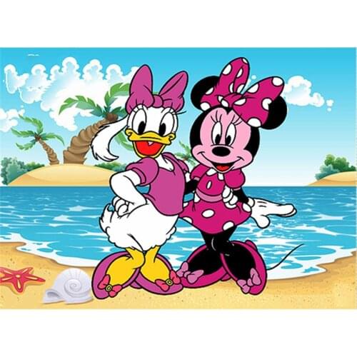 Disney 5D Diamond Painting Kit Full Square Goofy Cross Mickey-Mouse And Minnie Mouse Diamond Art Diamant Cartoons Animal Mosaic