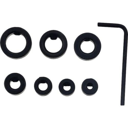 7pcs 3-12mm Drill Bit Tools Depth Stop Collar Ring Spacing Ring Locator Woodworking Tools With Hex Wrench