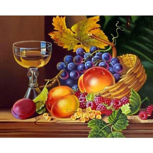 Full round drill 5D diamond painting DIY diamond embroidery still life fruit cross stitch diamond mosaic decoration