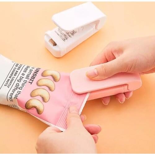 Portable Mini Sealer Home Heat Bag Plastic Food Snacks Bag Sealing Machine Food Packaging Kitchen Storage Bag Clips Organization