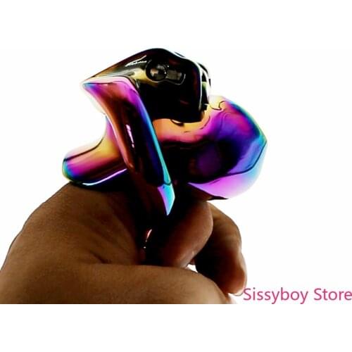 Rainbow HT V3 Chicken Cage Miniature Micro Chastity Device New V3 NUB Steel Version Chastity Cage Device BDSM Toys Cock Ring