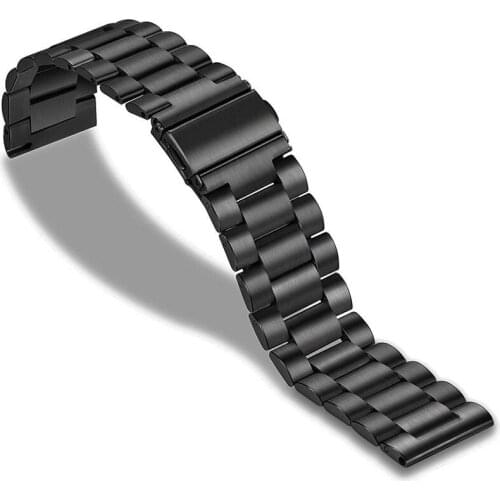 High Quality 18mm20mm22mm24mm Suitable For Samsung Galaxy Watch 42mm/46mm Three Stainless Steel Metal Watch Band Strap