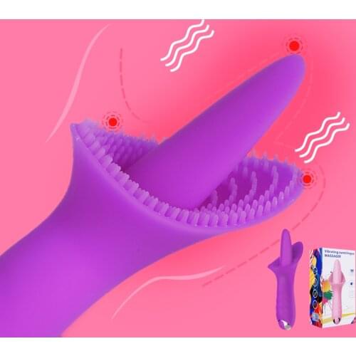 Sex Vibrating Cunnilingus Massager Clitoris Stimulator Tongue Vibrator Masturbator for Woman 10 Speed Clit Vibrators Adult Toys