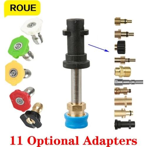 High-pressure Cleaner Cleaning Connector Metal for Karcher Lavor Black Decker Nilfisk Bosch Fitting To 1/4 Quick Nozzle Adaptors