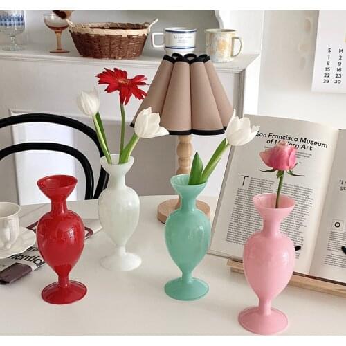 Glass Vase Flower Pot Bottle Nordic Decorative Vase Hydroponic Terrarium Arrangement Container Table Crafts Ornaments Home Decor