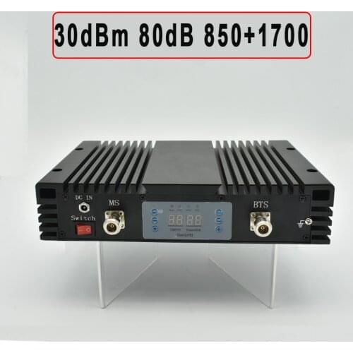 Lintratek 2G 4G 850 FDD signal booster 1700 LTE 3G 850Mhz cell mobile phone repeater band5 band4 celluar amplifier LCD display