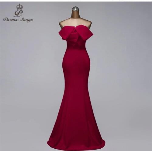 Formal evening dresses 2021 women elegant vestidos de fiesta de noche mermaid long dress robe de soiree bow style evening gown