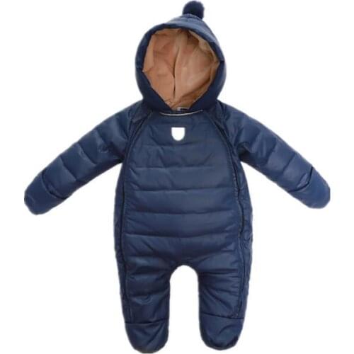 2018 winter cold-proof warm Baby Romper newborn overalls Boys Girl Fur Romper Outfits Outdoor Jacket coat