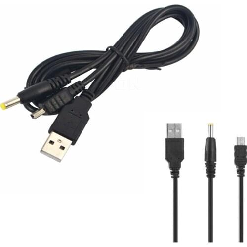 10PCS A LOT High quality 2 in 1 USB Charger Charging Data Transfer Cable For PSP 2000 3000 to PC