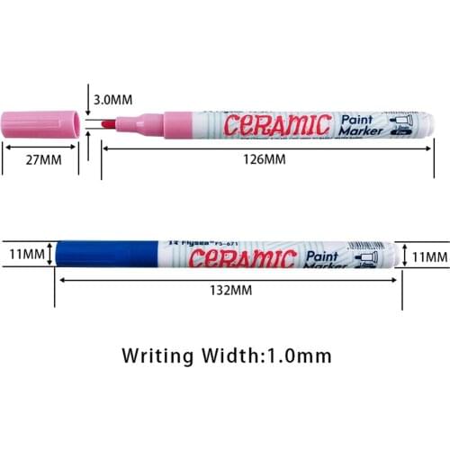 12 Colors Acrylic Paint Pen Water Based Pen for Canvas, Glass, Ceramic, Mugs