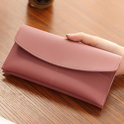 2021 Leather Women Wallets Hasp Lady Money bags Zipper Coin Purse Woman Envelope Wallet Money Cards ID Holder Bags Purses Pocket