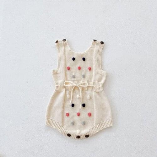 MILANCEL 2021 Autumn New Baby Bodysuits Toddler Girls Knit Clothes Prom Girls One Piece