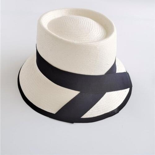 202106-junxian-white summer handmade paper dinner formal light grace lady sunshade holiday sun cap women leisure hat