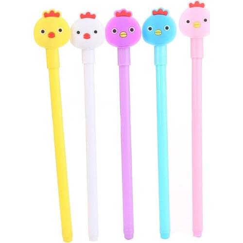 50PCS Creative Student Cartoon Gel Pens Office Signature Pen Cute Learning Stationery Chicken Kawaii School Supplies