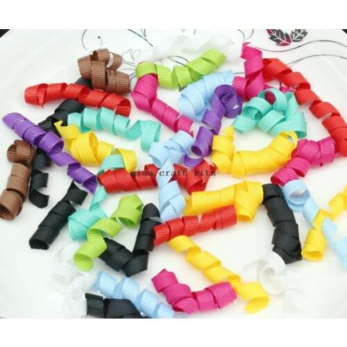 500 Korker Pieces - SOLIDS - Precut, Ready to Use - 1/4" Grosgrain Ribbons curled ribbons curly