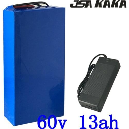 60V battery 60V 13AH Electric bicycle battery 60V 10AH 12AH lithium battery With 30A BMS +2A charger for 750W 1000W 1500W motor