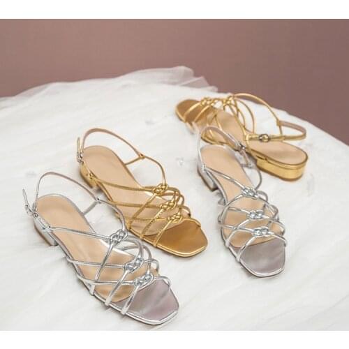 Shallow Mouth Fashion Womens Shoes 2021 Large Size Breathable Sandals Closed Heel Suit Female Beige Luxury New Big Summer Low Bl